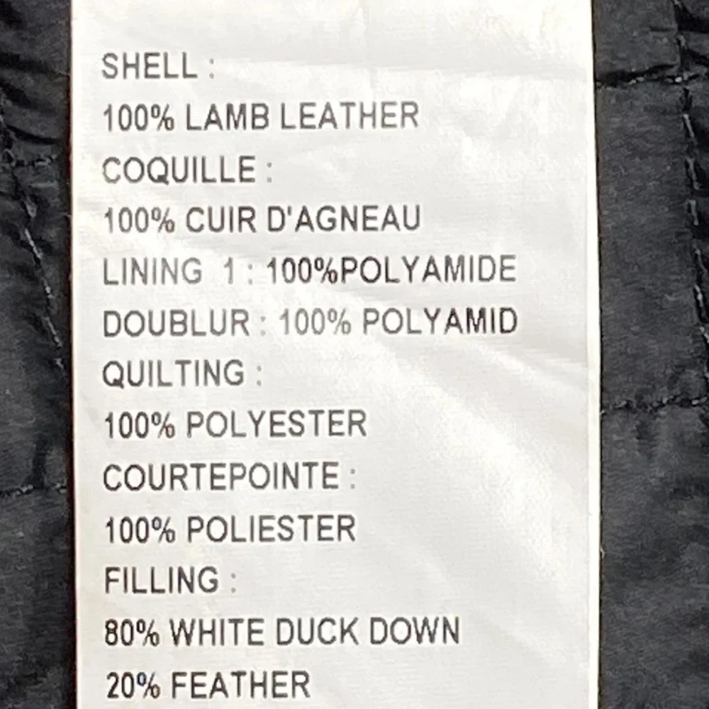 Jonathan Simkhai Black Cubed Lambskin Leather Bomber Jacket - Picture 3 of 3